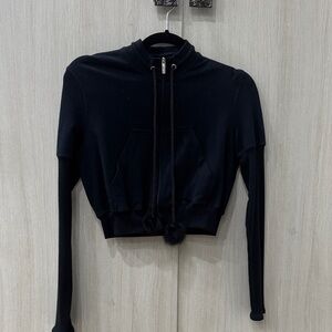 Black Women's Cropped Hoodie
